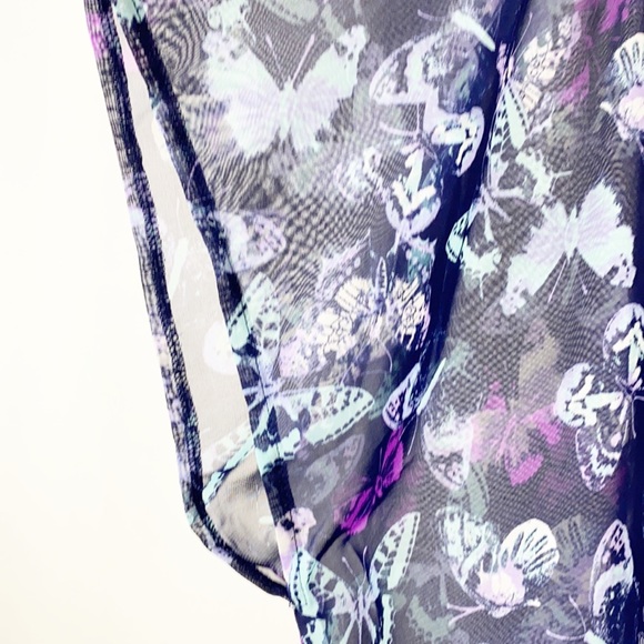 Orchid Row Butterly Printed Chiffon Kimono - Picture 6 of 10